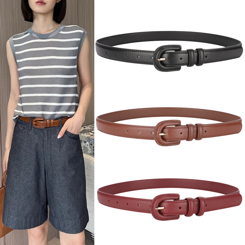 Leather Belt Braided - Licht Luxus Candy Farbe Rindsleder frauen