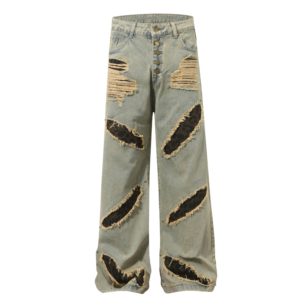 Men'S Fashion Khaki Pants - Amerikanische Mode 18ss Wasser-gewaschene Weite Beine