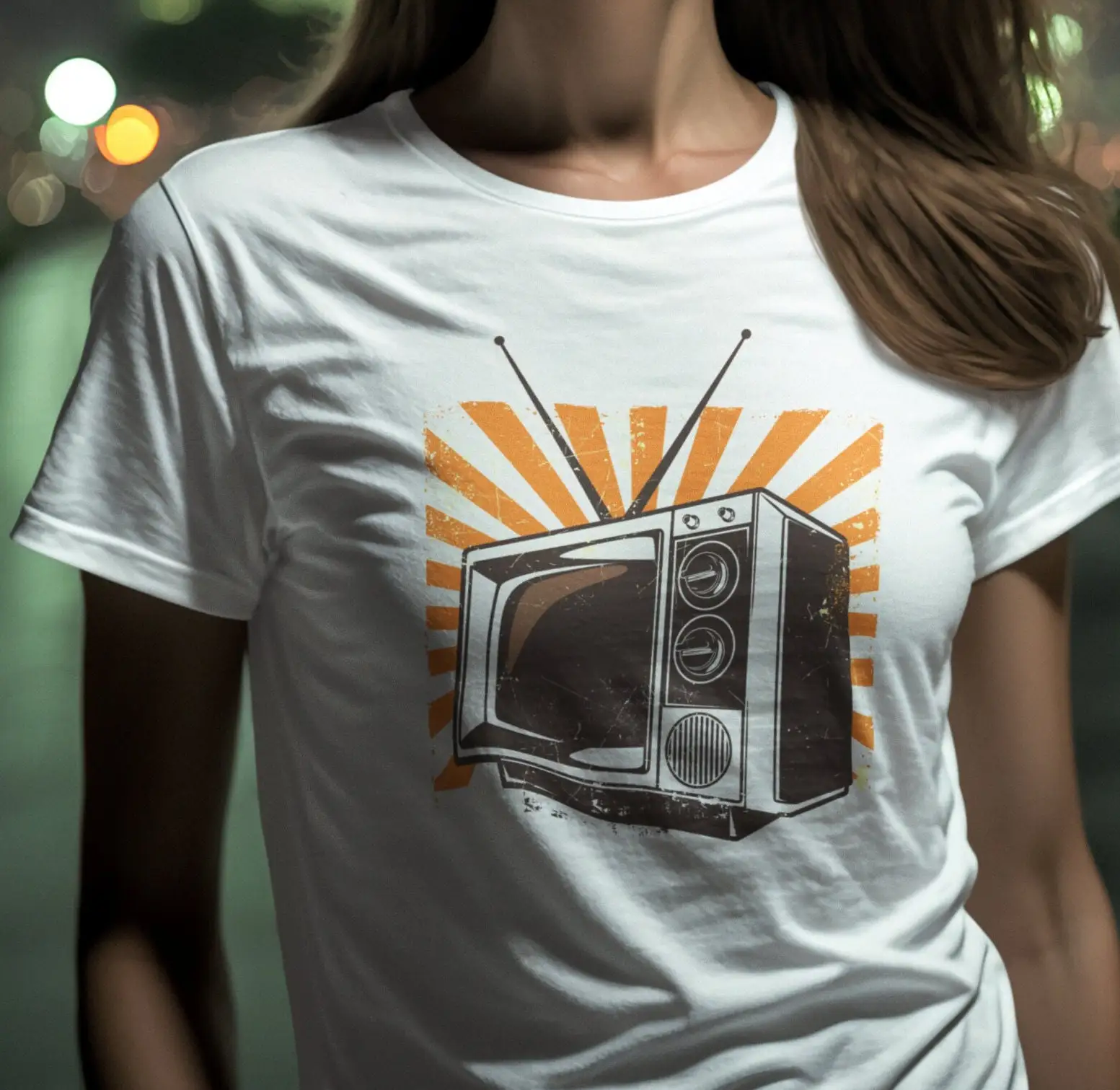 Men'S Fashion History - 70er Jahre Vintage TV-Enthusiasten T-Shirt klassische