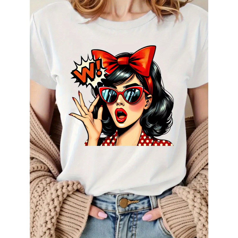 Mens Fashion In The 50S - Retro Pop-Art Damen T-Shirt mit Grafikdruck,
