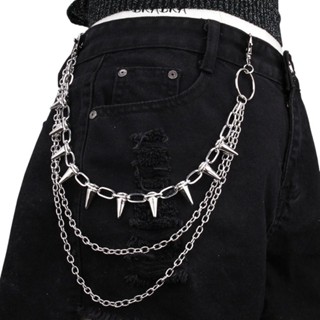 Jeans Pants Fashion Men - Unisex Hip-Hop Punk Rock Metall Taillenkette