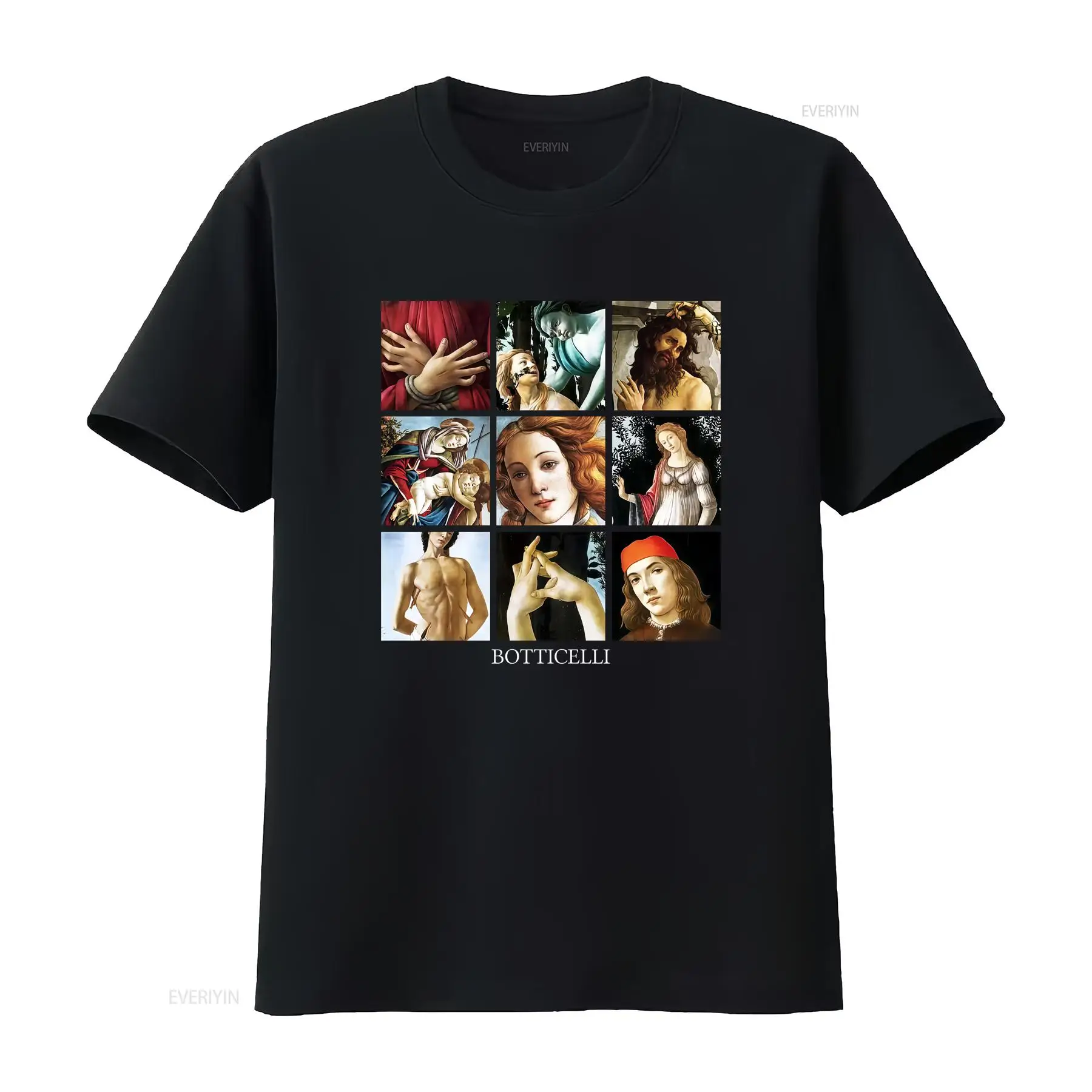 Men'S Fashion History - Botticelli Details T-Shirt Kunstgeschichte Vintage Gewaschen