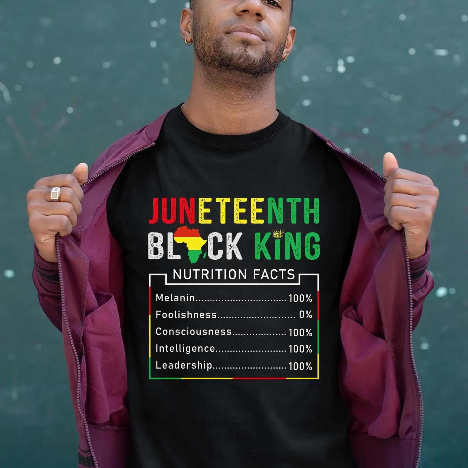 Men'S Fashion History - Juneteenth Black King T-Shirt History Nutrition