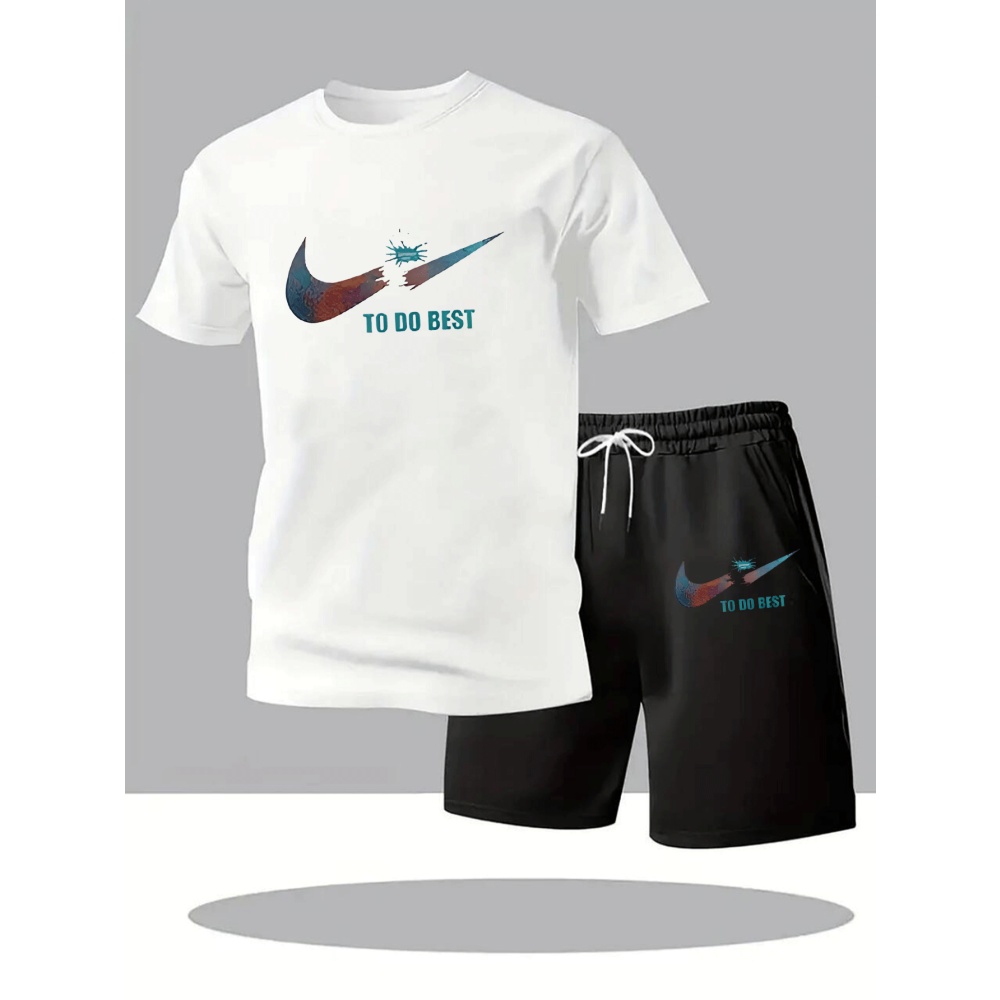 Men'S Fashion Formal - Neue Sommer-Sportbekleidung Herren-Anzug Mode Zweiteiliges Sport-Fitness-Lauf-Set