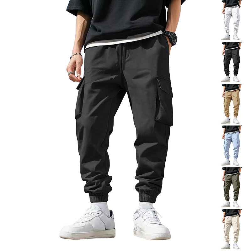 Men'S Fashion Trousers - Herren Cargo-Jogginghose mit mehreren Taschen, elastischem