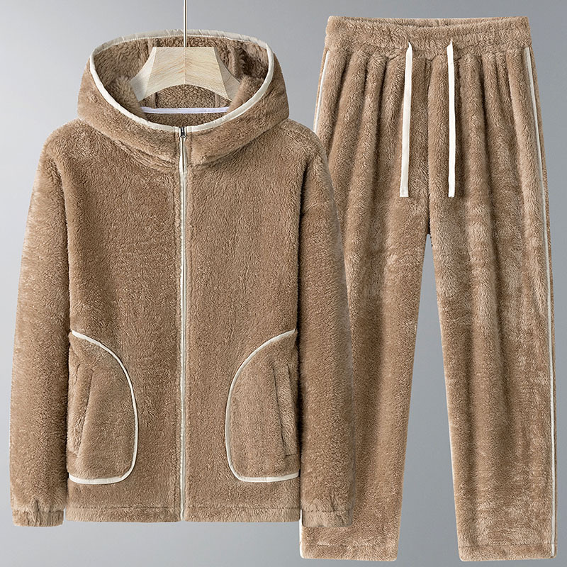 Mens Fashion Zip Up - 2026 Winter Neues Herren-Hoodie-Set mit dickem