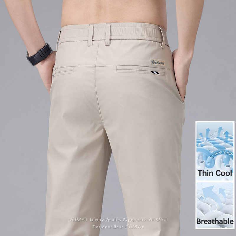 Men'S Fashion Khaki Pants - Sommerliche, dünne Herren-Freizeithose, modisch, atmungsaktiv, elastische