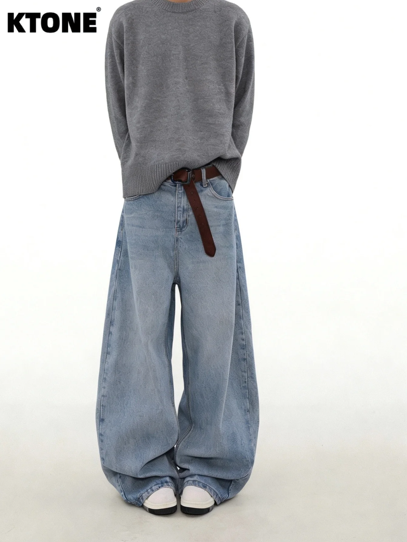 Men'S Fashion For 70 Year Old - Leichte Retro Y2K Blaue Baggy-Jeans für