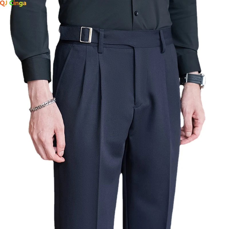 Men'S Fashion Khaki Pants - Marineblaue Herrenanzughose, Weiß-Schwarze Hose, Graue Khaki-Hose,