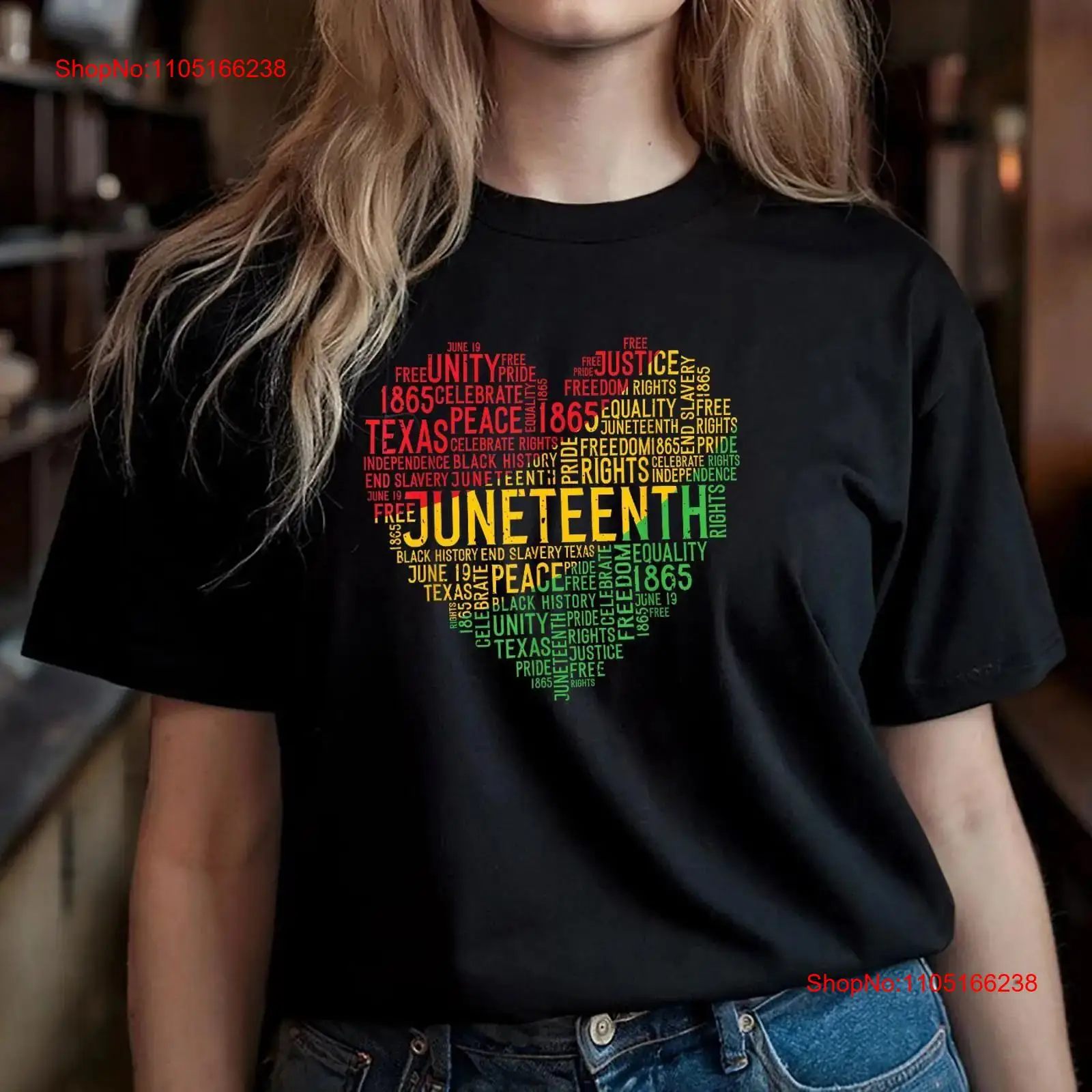 Men'S Fashion History - Juneteenth Heart T-Shirt Black History Afro