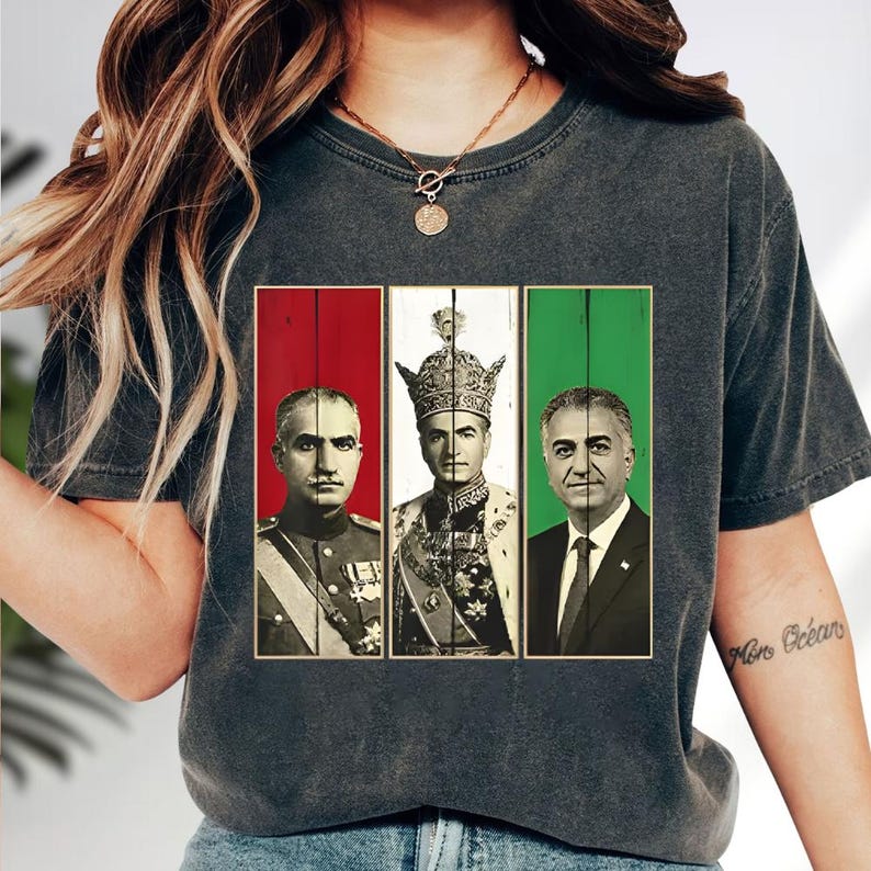 Men'S Fashion History - Mohammad Reza Pahlavi Porträt-Shirt, Shah von