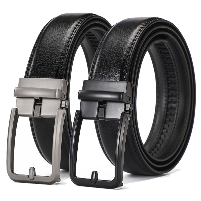 Leather Belt Braided - Neuer Herren-Gürtel aus Rindsleder mit automatischer