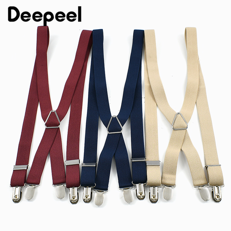 Suspenders Clip Men - Deepeel 2,5 x 100 cm Herren-Hosenträger,