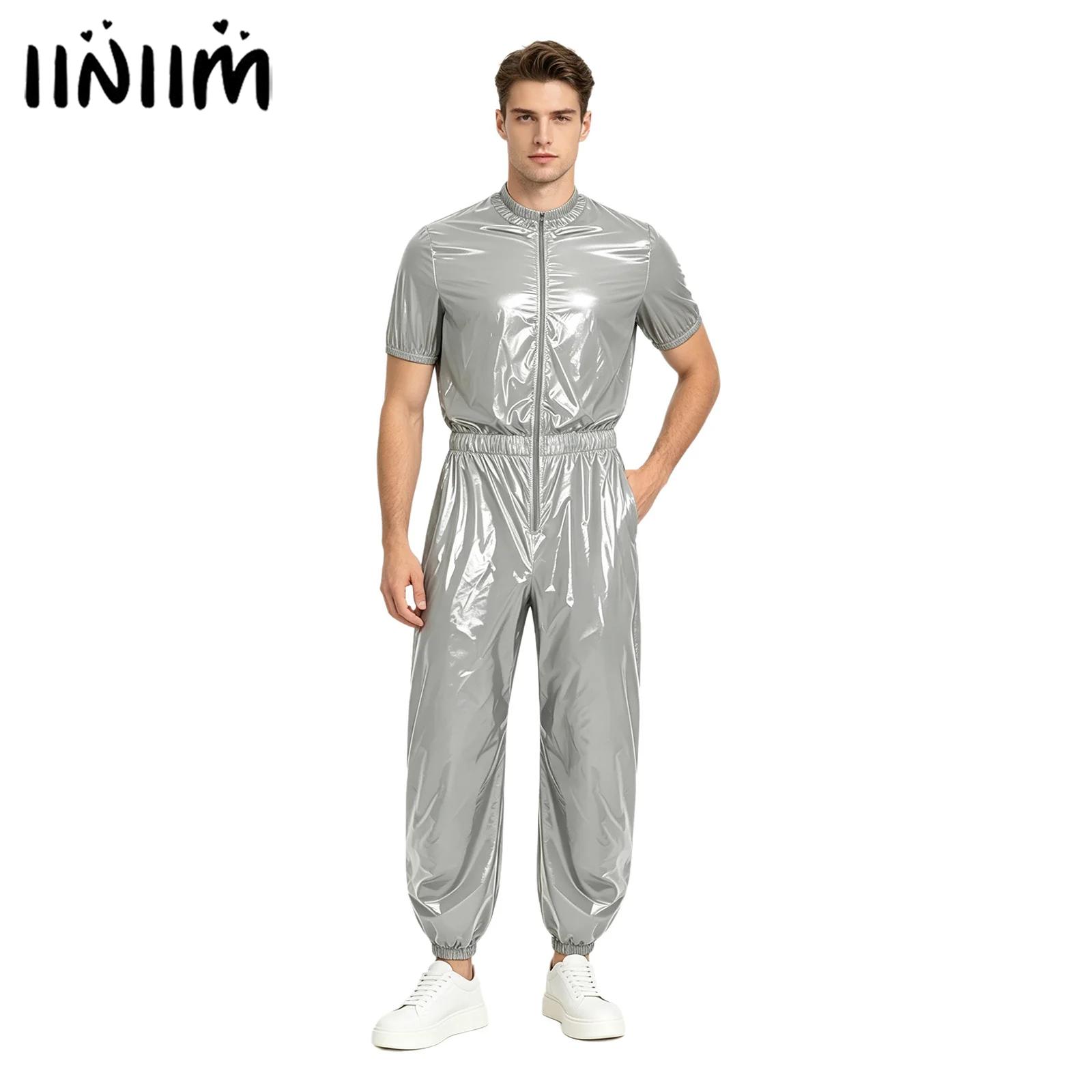 Mens Fashion Zip Up - Wasserdichter Einteiler-Overall für Herren mit Frontreißverschluss,