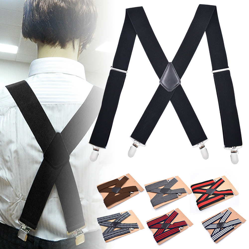 Suspenders Clip Men - 5 cm Herren-Hosenträger, hochelastisch, verstellbar, 4
