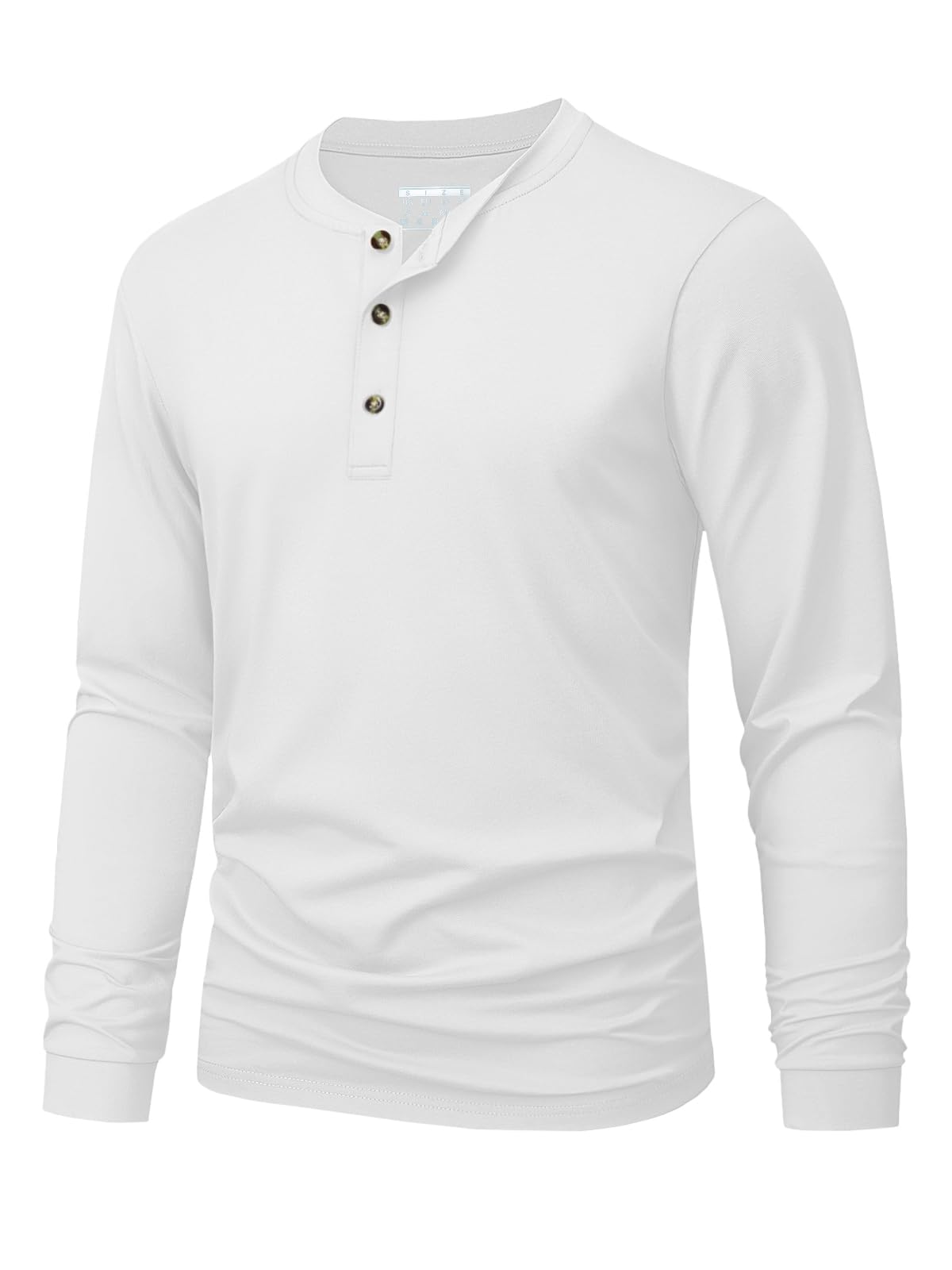 Men'S Fashion T Shirts - Herren-Henley-T-Shirt, schlicht, einfarbig, bedruckt, langärmelig, modisch,