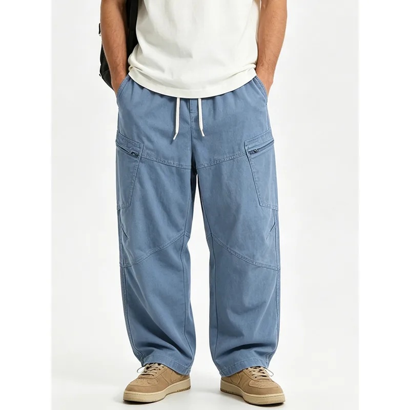 Men'S Fashion Trousers - Herren Japanische Streetwear Mode Vintage Gewaschene