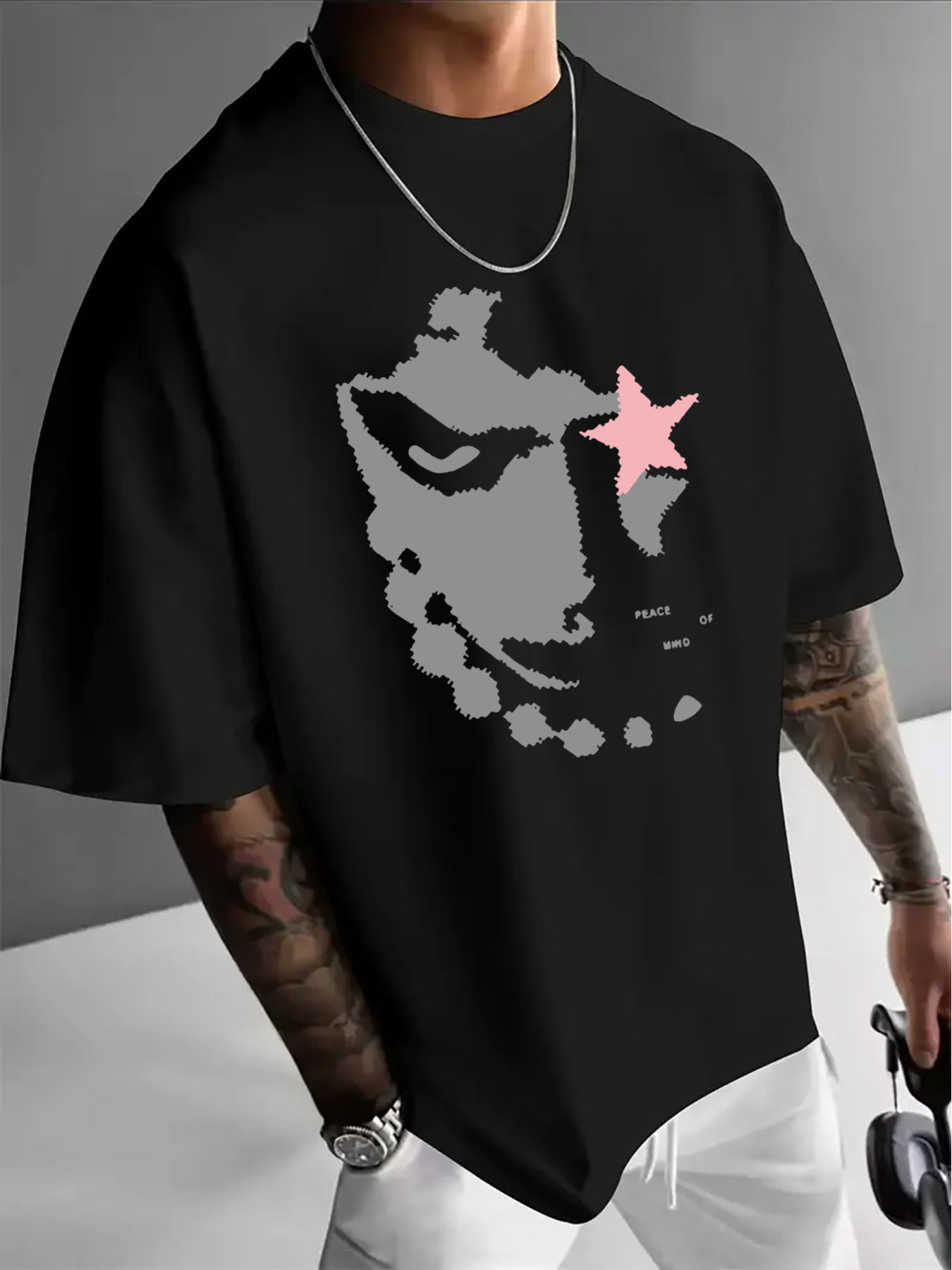 Men'S Fashion App - Herren Casual T-Shirt mit Rundhalsausschnitt und