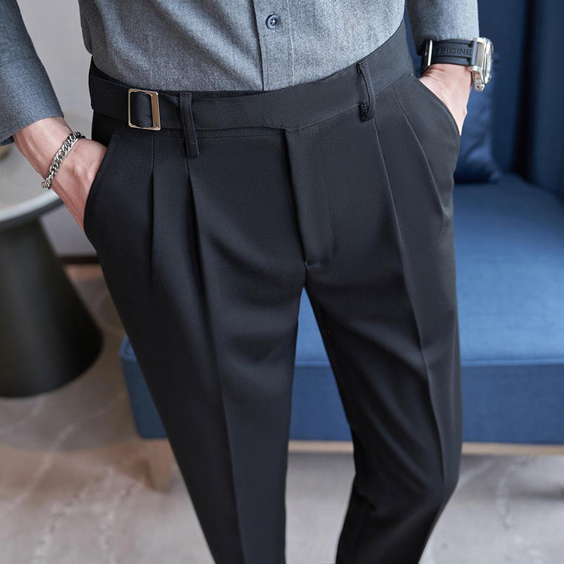 2026 Neue schwarze Anzughose f – Men'S Fashion Khaki Pants Bewertung und Preis
