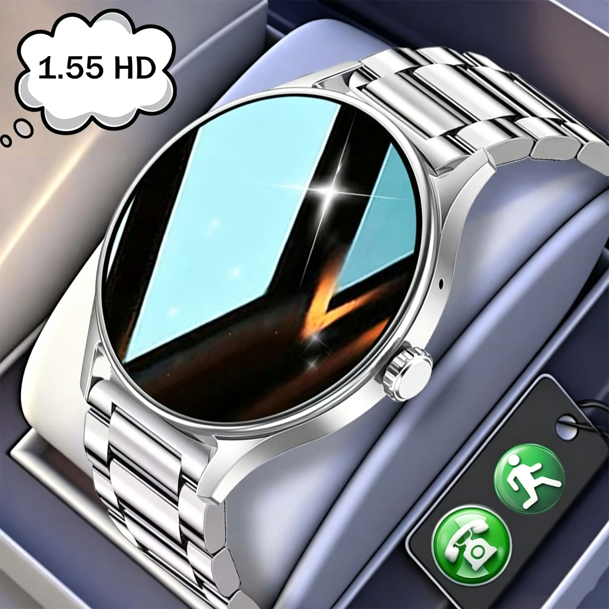 Modische Smartwatch Plus 1.55  – Men'S Fashion App Bewertung und Preis