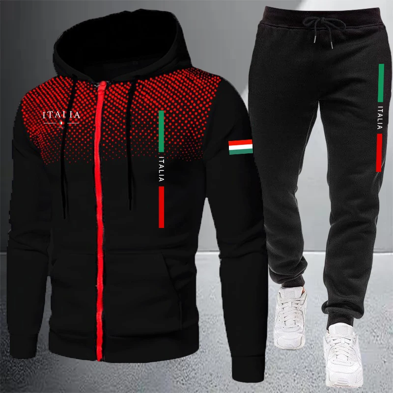 Herren-Trainingsanzug Lässiger – Mens Fashion Zip Up Bewertung und Preis