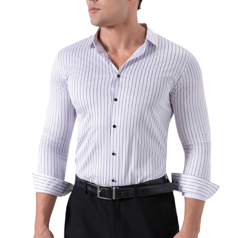 Retro Gestreifte Knitterfreie  – Men'S Fashion Formal Bewertung und Preis