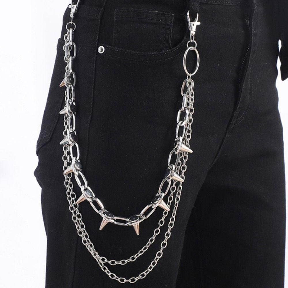 Unisex Hip-Hop Punk Rock Metal – Jeans Pants Fashion Men Bewertung und Preis