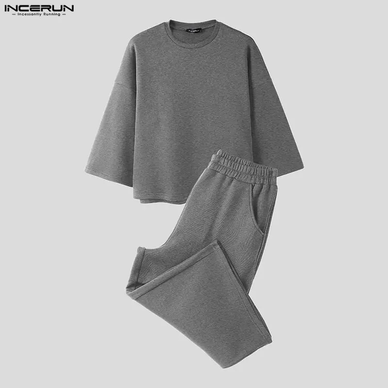 INCERUN Herren-Sets, einfarbig – Men'S Fashion Loose Pants Bewertung und Preis