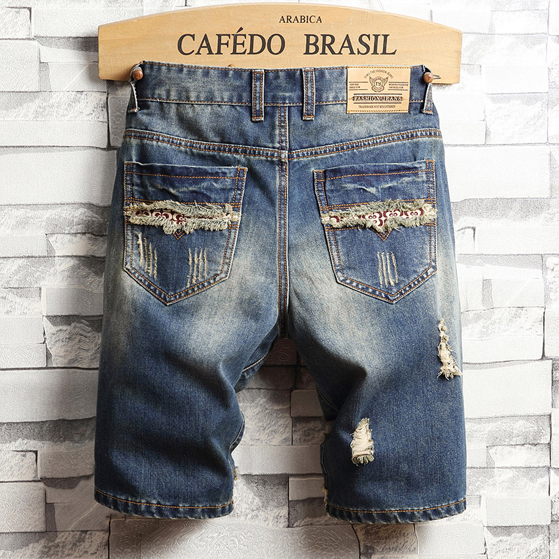 Zerrissene Hip-Hop-Jeans-Short – Men'S Fashion Loose Pants Bewertung und Preis