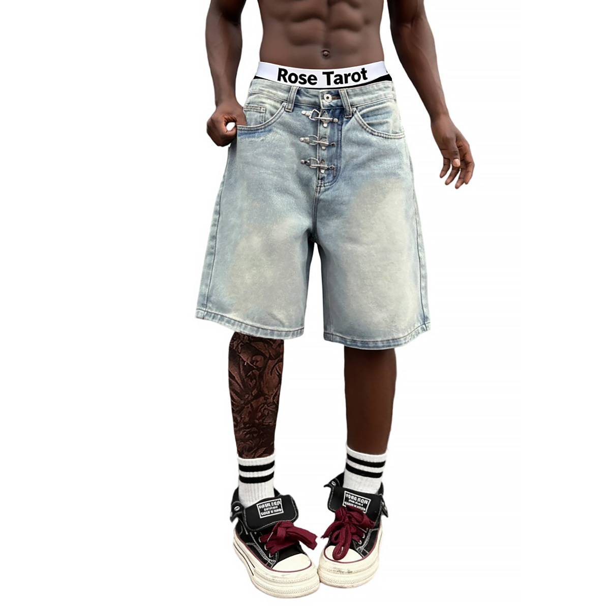 Metallschnallen-Kurze Baggy Je – Jeans Pants Fashion Men Bewertung und Preis