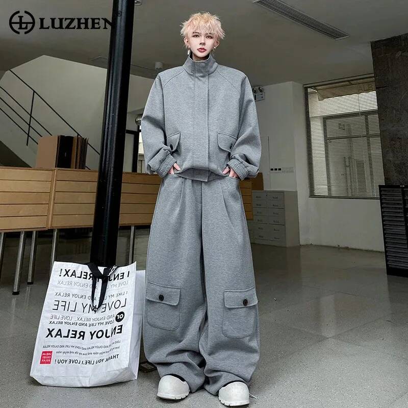 LUZHEN Farbige Strickjacke 202 – Men'S Fashion Loose Pants Bewertung und Preis