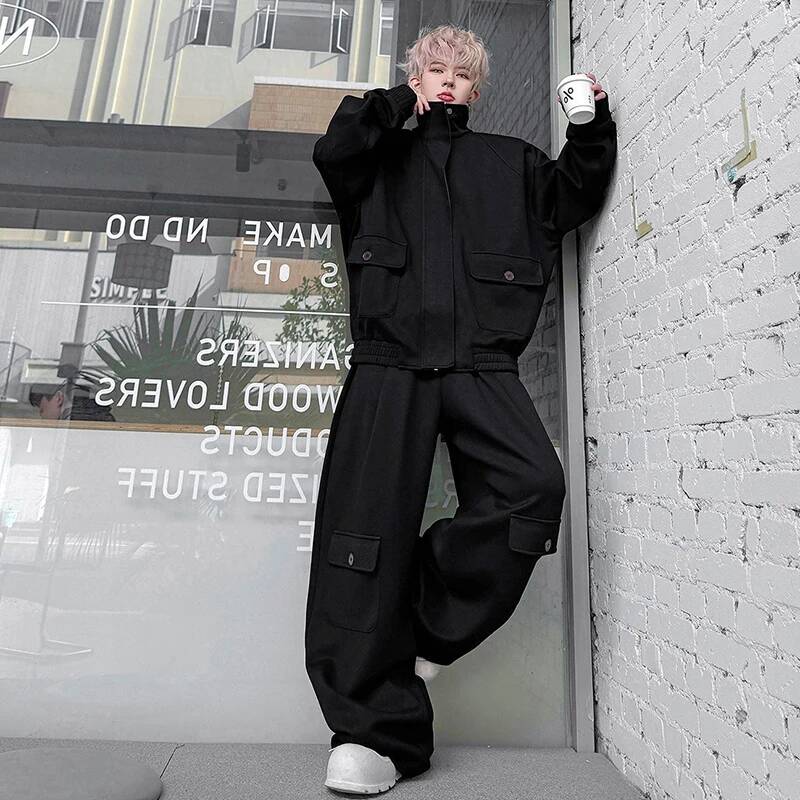 LUZHEN Farbige Strickjacke 202 – Men'S Fashion Loose Pants Bewertung und Preis