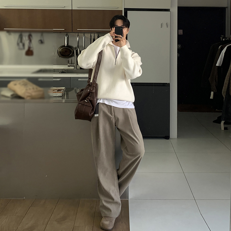 Frühjahr Herren Dunkelkhaki Ei – Men'S Fashion Khaki Pants Bewertung und Preis