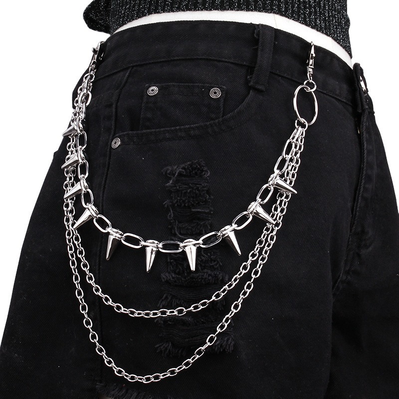 Hip Hop Punk Rock Metall Hosen – Jeans Pants Fashion Men Bewertung und Preis