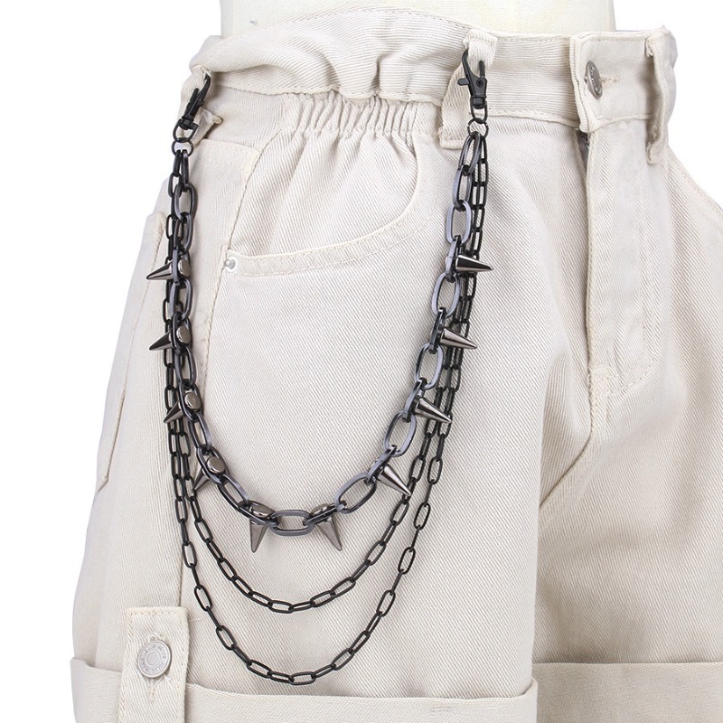 Hip Hop Punk Rock Metall Hosen – Jeans Pants Fashion Men Bewertung und Preis