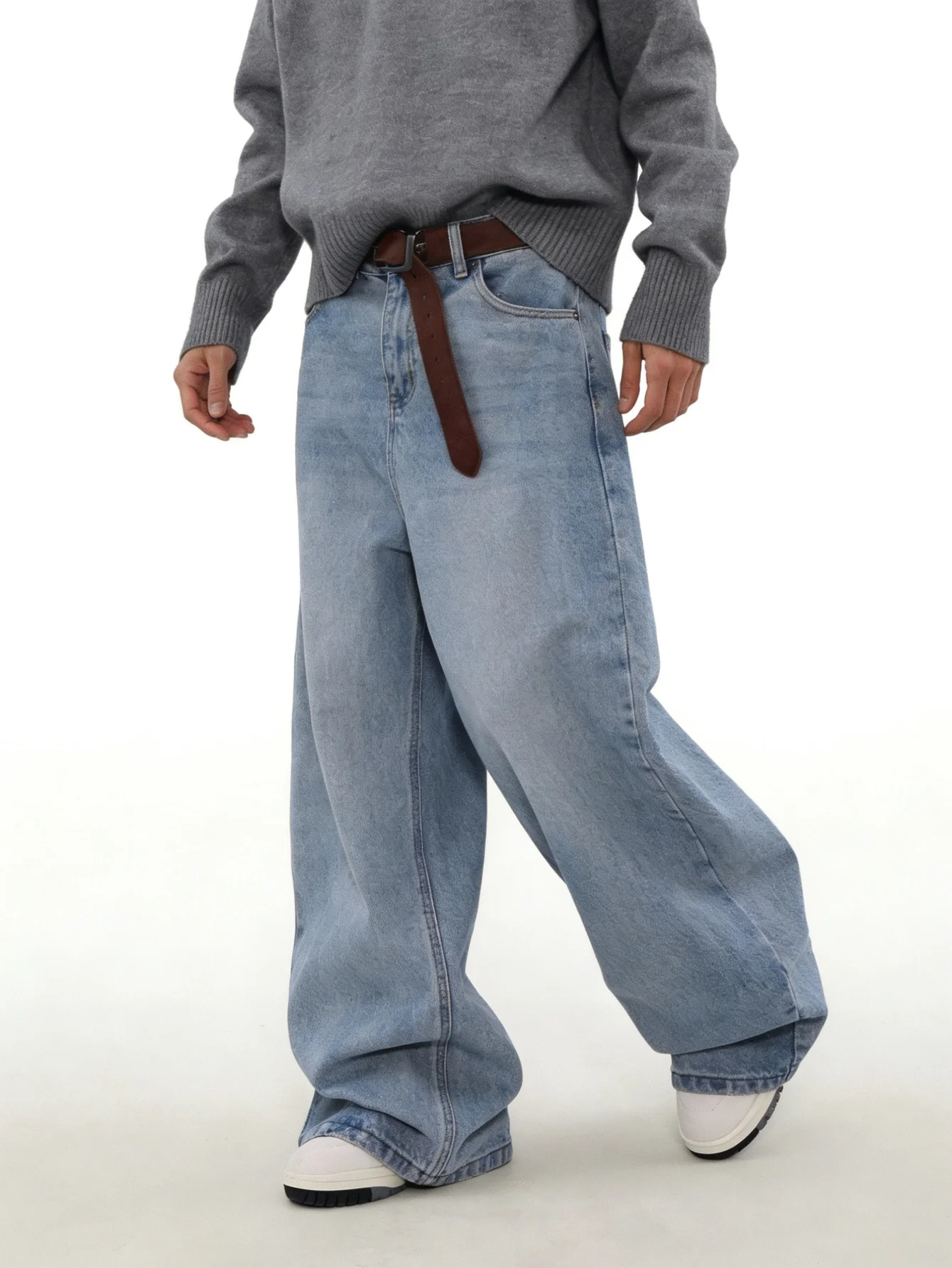 Leichte Retro Y2K Blaue Baggy- – Men'S Fashion For 70 Year Old Bewertung und Preis