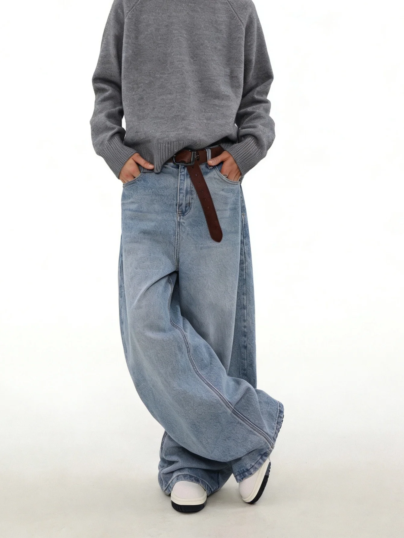 Leichte Retro Y2K Blaue Baggy- – Men'S Fashion For 70 Year Old Bewertung und Preis