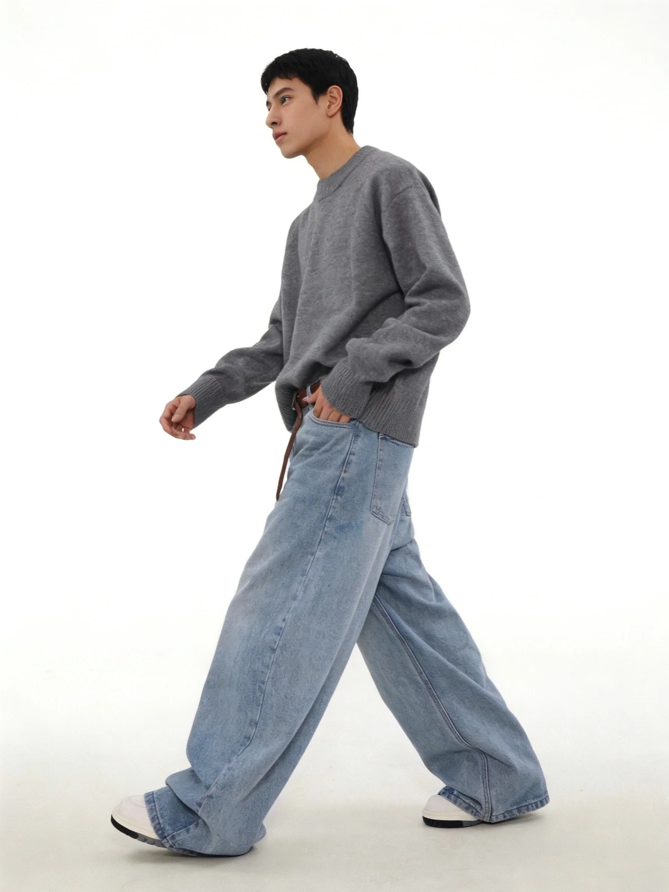Leichte Retro Y2K Blaue Baggy- – Men'S Fashion For 70 Year Old Bewertung und Preis