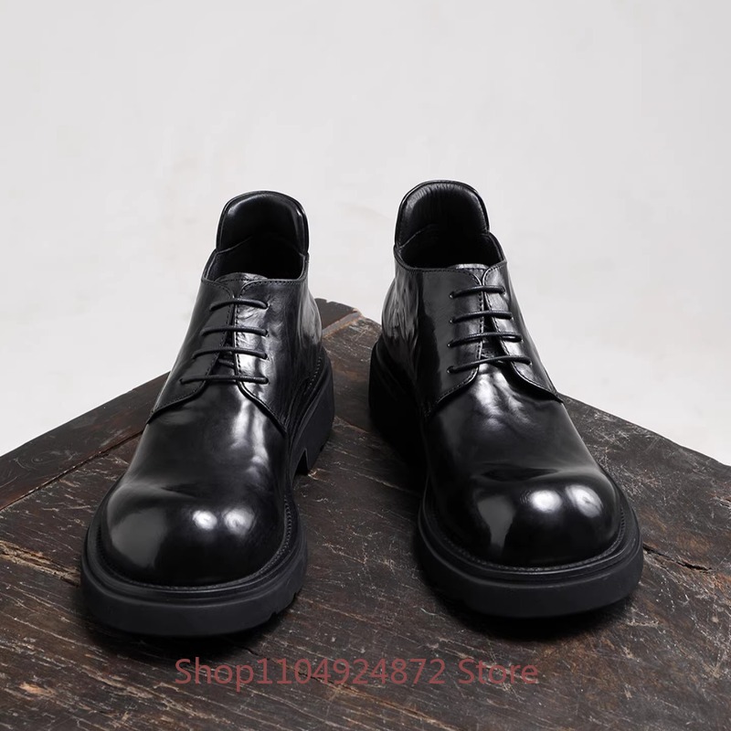 Luxuriöse Modische Runde Derby – Men'S Fashion Formal Bewertung und Preis
