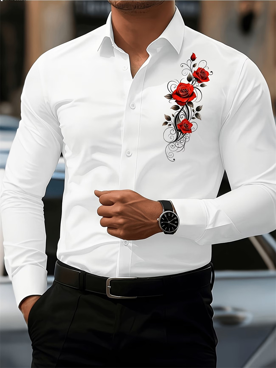 Herren Langarmhemd mit rotem R – Men'S Tops Fashion Bewertung und Preis