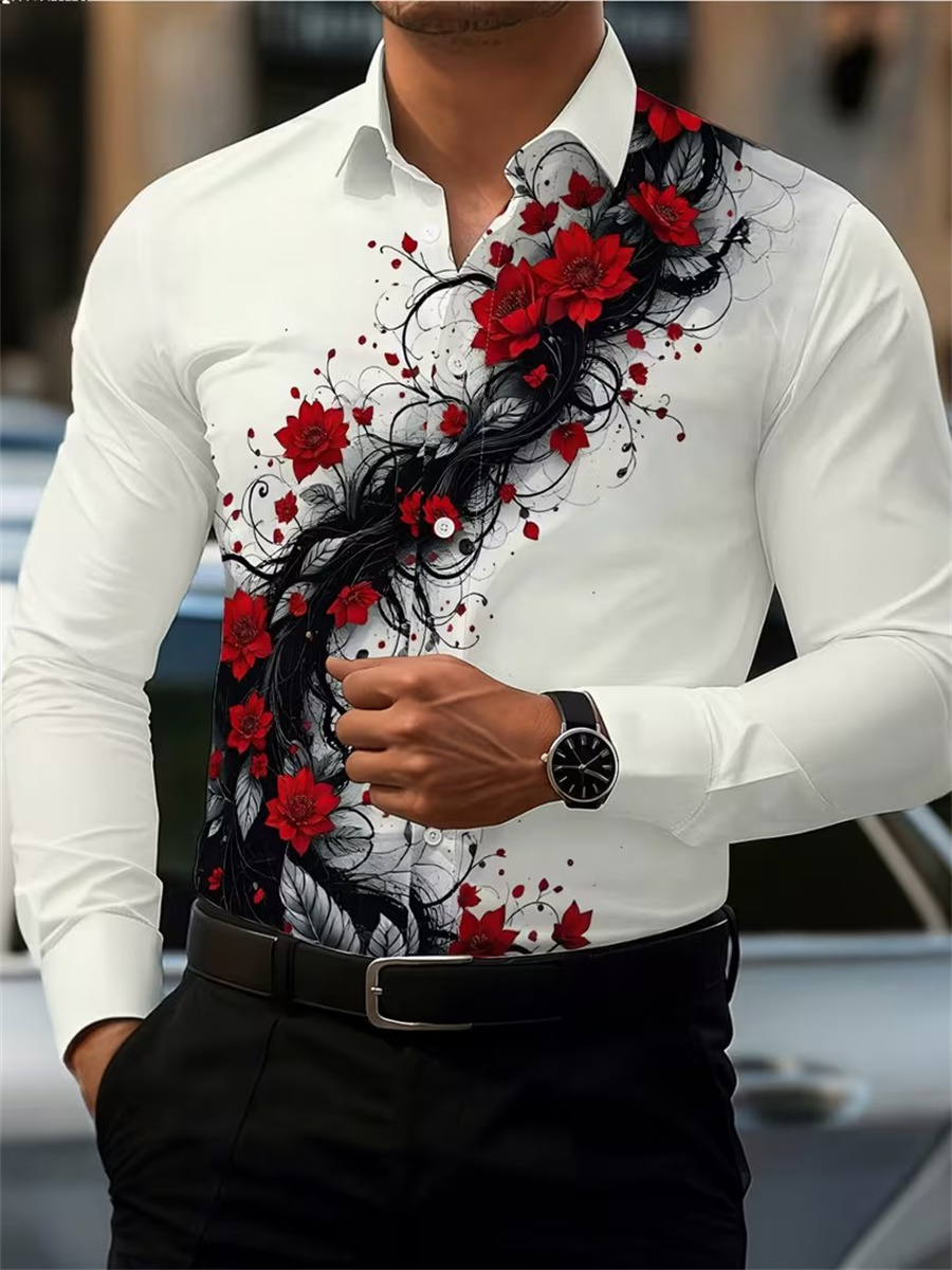 Herren Langarmhemd mit rotem R – Men'S Tops Fashion Bewertung und Preis