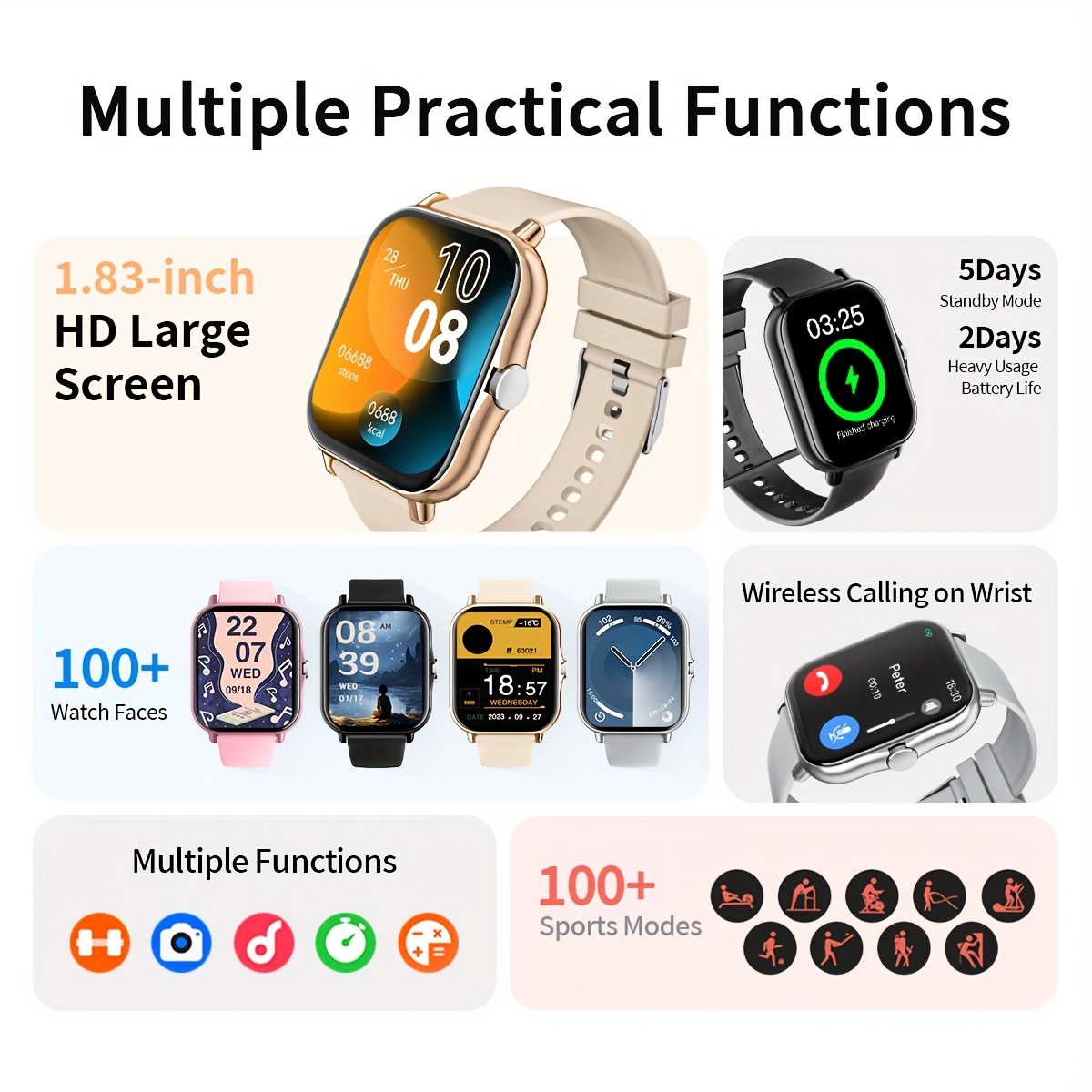 1,83-Zoll Smartwatch für Männe – Men'S Fashion App Bewertung und Preis