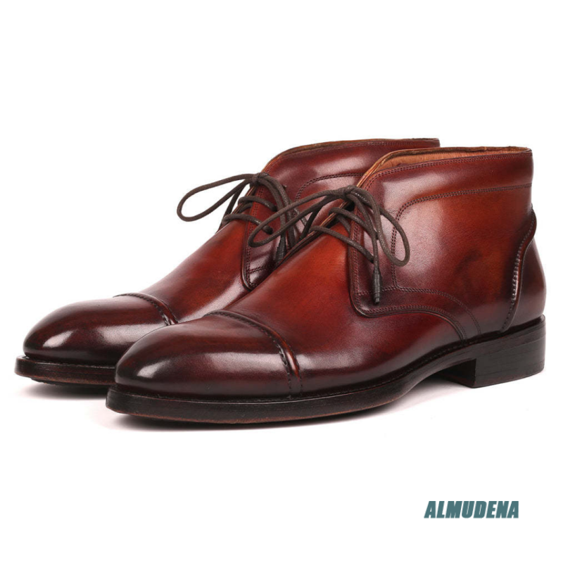 Dunkelbraune, polierte Leder-C – Men'S Fashion Formal Bewertung und Preis
