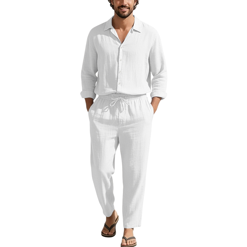 Frühling Sommer Leinen Freizei – Men'S Fashion Loose Pants Bewertung und Preis
