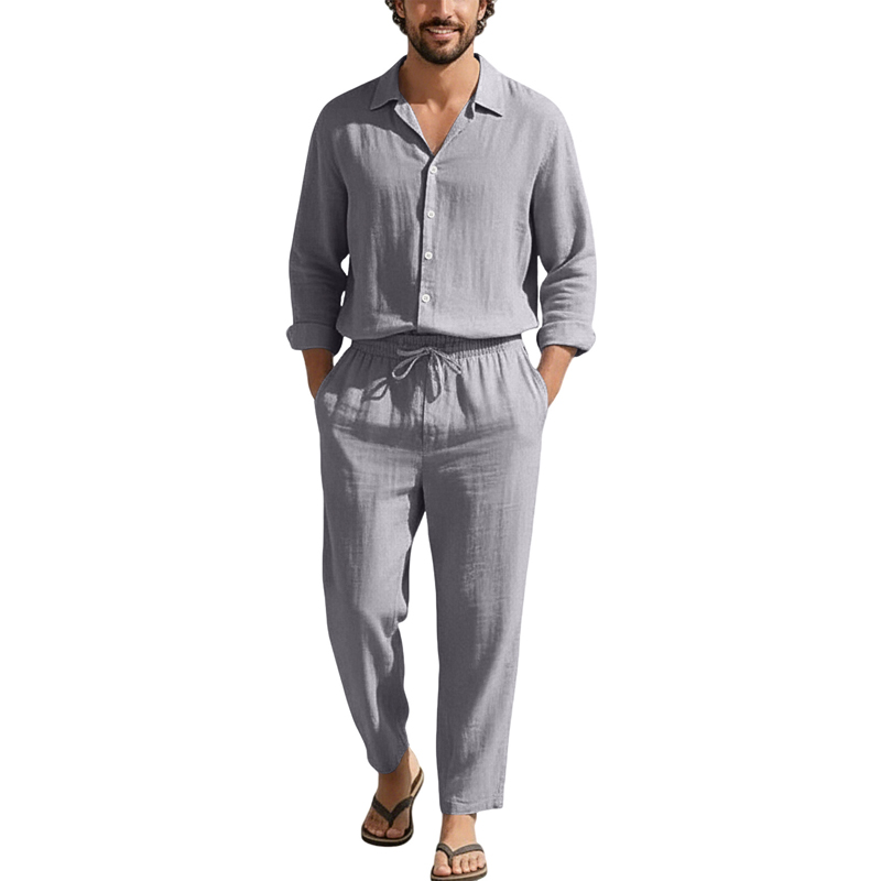 Frühling Sommer Leinen Freizei – Men'S Fashion Loose Pants Bewertung und Preis