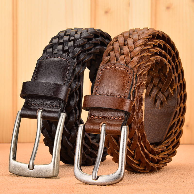 2025 männer Echtes Rindsleder  – Leather Belt Braided Bewertung und Preis